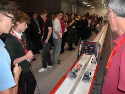 10 - Students taking part in the F1 challenge event