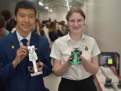 6 - Caden and Ava at the STEM event held in Bury taking part in the F1 challenge6 - Caden and Ava at the STEM event held in Bury taking part in the F1 challenge